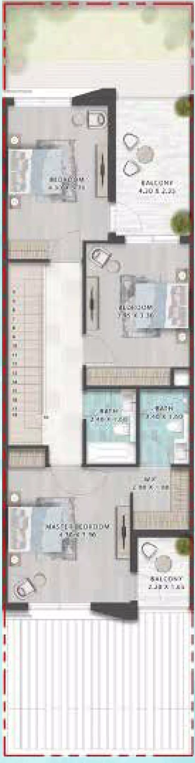 4 bedrooms Apartment - Floor 2