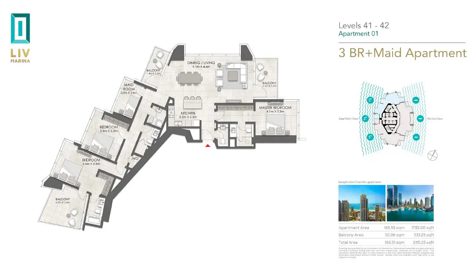 3 bedrooms Apartment - Floor 1