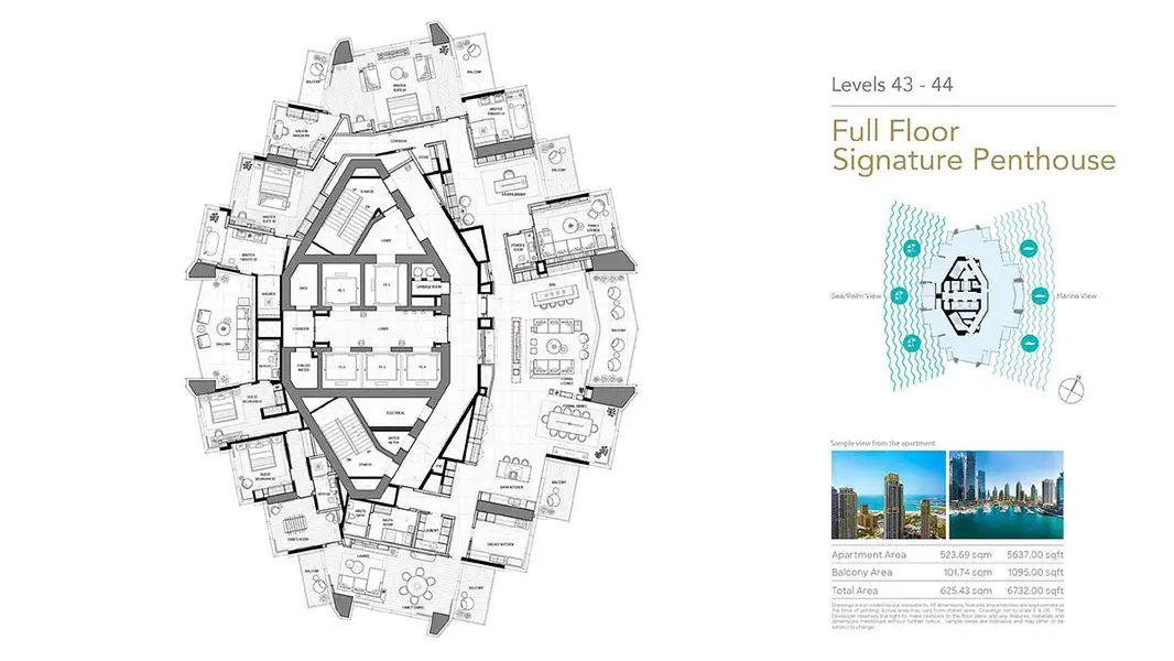 4 bedrooms Penthouse - Floor 1