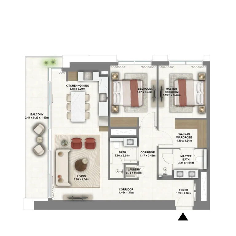 2 bedroom Apartment - Floor 1