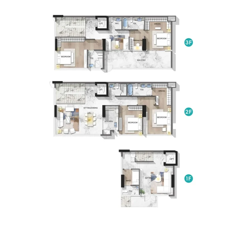 4 bedroom Townhouse - Floor 1