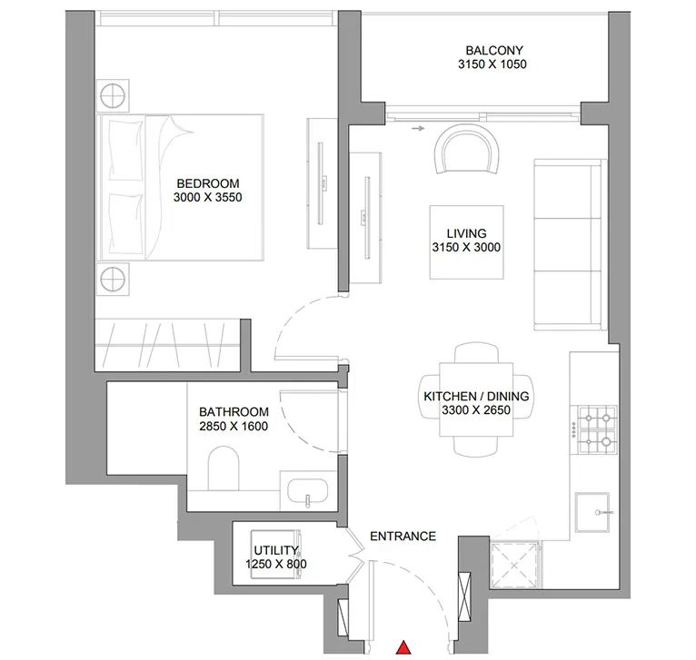 1 bedroom - Floor 1